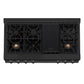 ZLINE 48 in. Legacy Gas Rangetop with 7 Burners and Porcelain Cooktop in Black Stainless Steel (RTB-48)