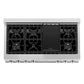 ZLINE 48 in. Legacy Gas Rangetop with 7 Burners and Porcelain Cooktop in DuraSnow® Stainless Steel (RTS-48)