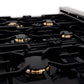 ZLINE 36 in. 4.6 cu. ft. Legacy Dual Fuel Range with Gas Cooktop and Electric Convection Oven in Stainless Steel with 6 Brass Burners (RA-BR-36)