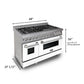 ZLINE 48 in. 6.0 cu. ft. Legacy Dual Fuel Range with 7 Burner Gas Cooktop and 2 Electric Ovens in DuraSnow® Stainless Steel and White Matte Doors (RAS-WM-48)
