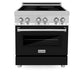 ZLINE 30 in. 4.0 cu. ft. Legacy Induction Range with 4 Element Cooktop and Electric Oven in Stainless Steel and Black Matte Door (RAIND-BLM-30)