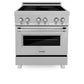 ZLINE 30 in. 4.0 cu. ft. Legacy Induction Range with 4 Element Cooktop and Electric Oven in DuraSnow® Stainless Steel (RAINDS-SN-30)