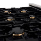 ZLINE Autograph Edition 36 in. 4.6 cu. ft. Legacy Dual Fuel Range with 6 Burner Gas Cooktop and Electric Convection Oven in Stainless Steel with White Matte Door and Matte Black Accents (RAZ-WM-36-MB)