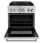 ZLINE 30 in. Kitchen Package Stainless Steel Dual Fuel Range and Over-the-Range Microwave with Traditional Handle (2KP-RAOTRH30)