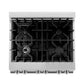 ZLINE 30 in. 4.0 cu. ft. Legacy Dual Fuel Range with 4 Burner Gas Cooktop and Electric Convection Oven in Stainless Steel (RA30)