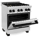 ZLINE Autograph Edition 30 in. Kitchen Package with Stainless Steel Dual Fuel Range, Range Hood, Dishwasher, and Refrigerator with External Water Dispenser with Matte Black Accents (4AKPR-RARHDWM30-MB)