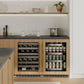 ZLINE Autograph Edition 24 in. Touchstone 151 Can Beverage Fridge With Stainless Steel Glass Door And Champagne Bronze Handle (RBSOZ-GS-24-CB)