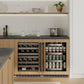ZLINE Autograph Edition 24 in. Touchstone 151 Can Beverage Fridge With Stainless Steel Glass Door And Matte Black Handle (RBSOZ-GS-24-MB)