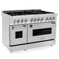 ZLINE 48 in. Kitchen Package with Stainless Steel Dual Fuel Range, Range Hood, Microwave Drawer and Dishwasher (4KP-RARH48-MWDW)