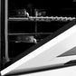 ZLINE Autograph Edition 30 in. 4.0 cu. ft. Legacy Dual Fuel Range with 4 Burner Gas Cooktop and Electric Convection Oven in Stainless Steel with White Matte Door and Matte Black Accents (RAZ-WM-30-MB)