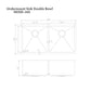 ZLINE Anton 36 in. Undermount Double Bowl Scratch Resistant Stainless Steel Kitchen Sink with Bottom Grid (SR50D-36S)