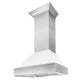 ZLINE 30 in. Kitchen Package with DuraSnow® Stainless Steel Dual Fuel Range with White Matte Door and Convertible Vent Range Hood (2KP-RASWMRH30)