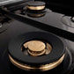 ZLINE 48 in. 6.0 cu. ft. Legacy Dual Fuel Range with Gas Cooktop and 2 Electric Ovens in Stainless Steel with Brass Burners (RA-BR-48)